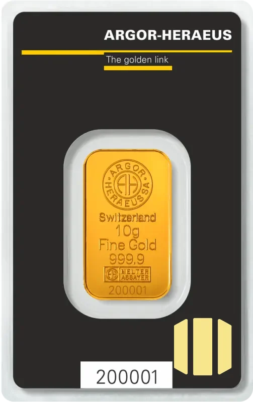 10g investiční zlatý slitek | Argor-Heraeus - Kinebar