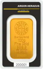 100g investiční zlatý slitek | Argor-Heraeus - Kinebar