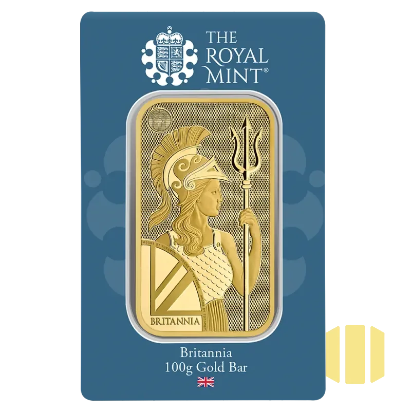 100g investiční zlatý slitek | Britannia - Royal Mint