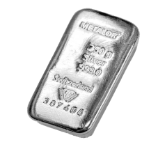 250g investiční stříbrný slitek | Metalor