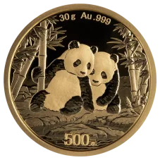30g zlatá investiční mince | Čínská panda 2026