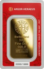 50g Gold Bar | Argor-Heraeus - Year Of The Goat 2027
