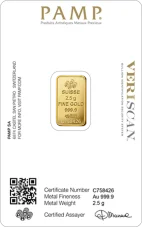 2,5 investment gold bar | PAMP Fortuna