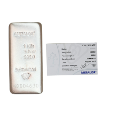 1000g investiční stříbrný slitek | Metalor