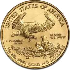 1/10 Oz Gold Investment Coin | American Eagle - Mixed Years - head/nest