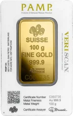 100g investiční zlatý slitek | PAMP Fortuna