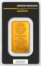20g investiční zlatý slitek | Argor-Heraeus - Kinebar