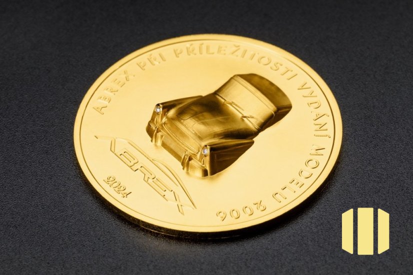 1 Oz Abrex investiční zlatá mince s diamanty | 2024