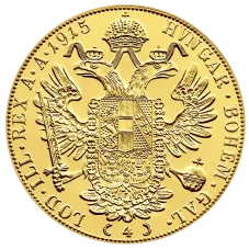Investiční zlatá mince - 4 dukát Františka Josefa I. 1915 - novoražba
