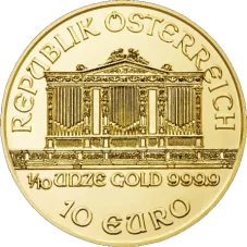 1/10 Oz Gold Investment Coin | Vienna Philharmonic - mixed years