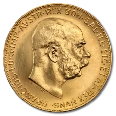 Investiční zlatá mince - 100 koruna Františka Josefa I. 1915 - novoražba