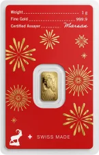 1g Gold Bar | Argor-Heraeus - Year Of The Goat 2027