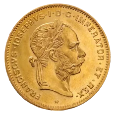 Investiční zlatá mince - 4 zlatník Františka Josefa I. 1892 - novoražba