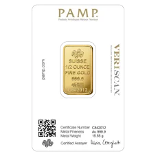 1/2 Oz investiční zlatý slitek | PAMP Fortuna