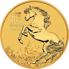 1/2 Oz zlatá investiční mince | Rok Koně 2026