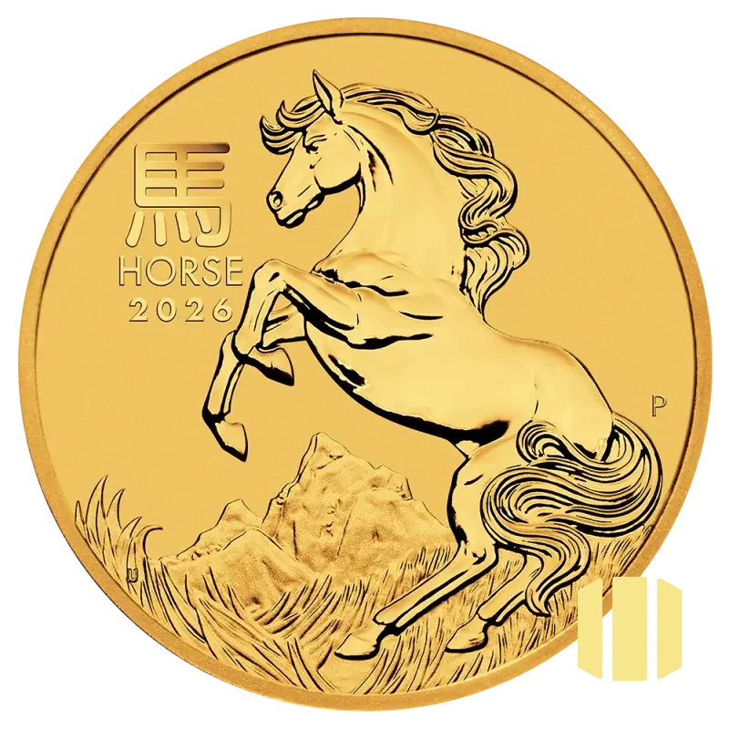 1 Oz zlatá investiční mince | Rok Koně 2026