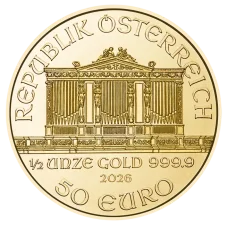 1/2 Oz zlatá investiční mince | Wiener Philharmoniker - 2026