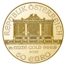 1/2 Oz zlatá investiční mince | Wiener Philharmoniker - 2026