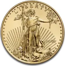 1/2 Oz Gold Investment Coin | American Eagle - Mixed Years - head/nest