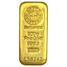 500g investiční zlatý slitek | Argor-Heraeus - litý