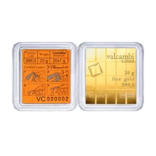 20 x 1g investiční zlatý slitek | Valcambi Combi Bar