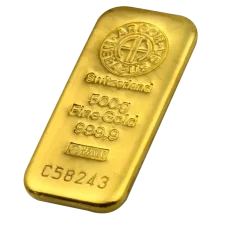 500g investiční zlatý slitek | Argor-Heraeus - litý