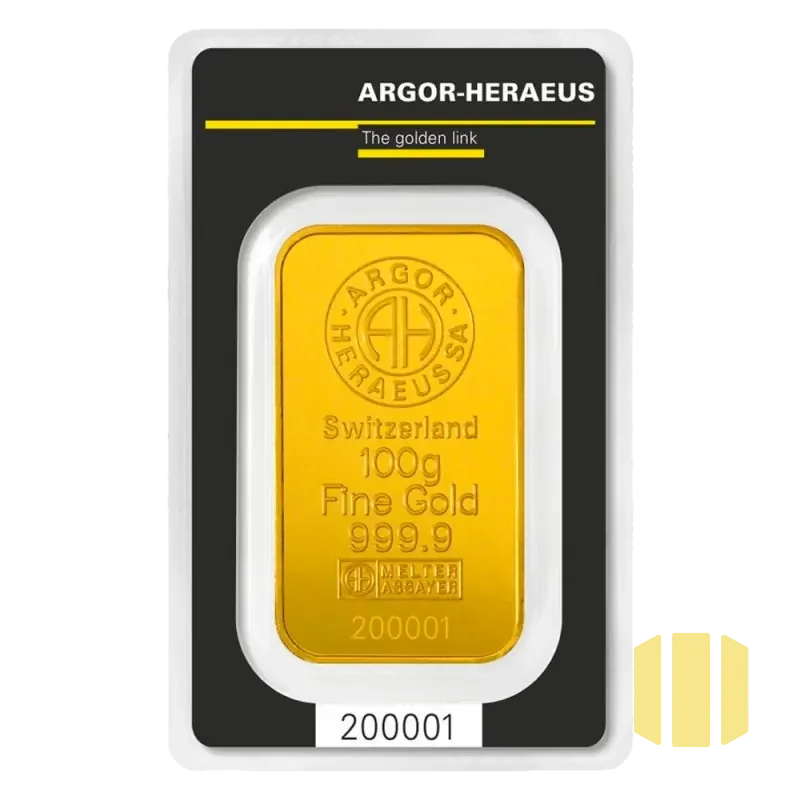100g investiční zlatý slitek | Argor-Heraeus
