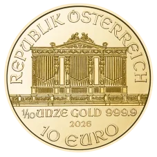 1/10 Oz zlatá investiční mince | Wiener Philharmoniker - 2026
