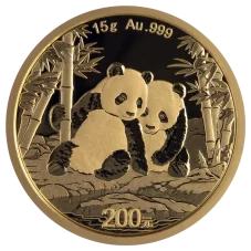 15g zlatá investiční mince | Čínská panda 2026