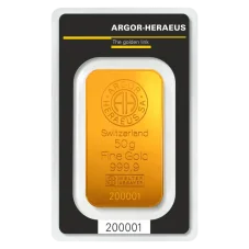 50g investiční zlatý slitek | Argor-Heraeus