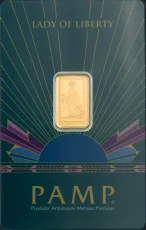 2,5g investiční zlatý slitek | PAMP - Lady of Liberty