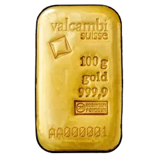 100g investiční zlatý slitek | Valcambi - Litý