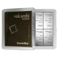 10 x 10g investiční stříbrný slitek | Valcambi Combi Bar