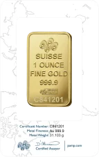 31.1g Gold Bar | PAMP Fortuna - Rose