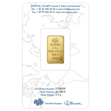 2.5g Gold Bar | PAMP Fortuna - Rose