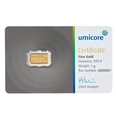 1g investiční zlatý slitek | Umicore