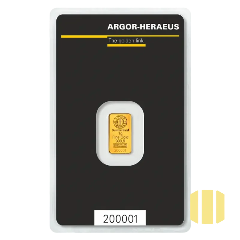 1g investiční zlatý slitek | Argor-Heraeus