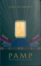 2,5g investiční zlatý slitek | PAMP - Lady of Liberty