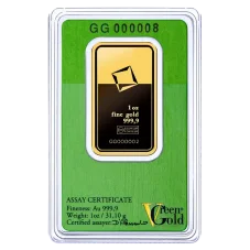 31,1g investiční zlatý slitek | Valcambi Green Gold
