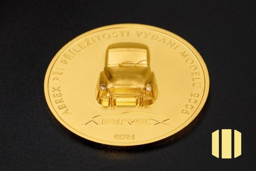 1 Oz Abrex investiční zlatá mince s diamanty | 2024