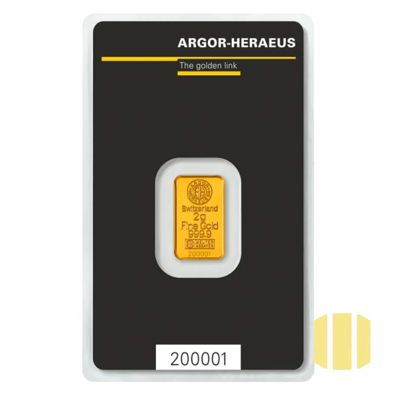 2g investiční zlatý slitek | Argor-Heraeus