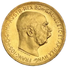Investiční zlatá mince - 20 koruna Františka Josefa I. 1915 - novoražba