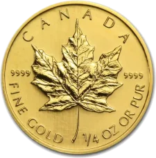 1/4 Oz Gold Investment Coin | Maple Leaf - Mixed Years