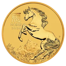 1/2 Oz zlatá investiční mince | Rok Koně 2026