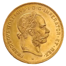Investiční zlatá mince - 4 zlatník Františka Josefa I. 1892 - novoražba
